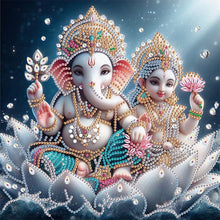 Load image into Gallery viewer, Diamond Painting - Partial Special Shaped - Ganesha Religion (30*30CM)