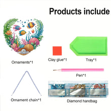 Load image into Gallery viewer, Acrylic Special Shape Love Beach Diamond Painting Hanging Pendant for Art Crafts