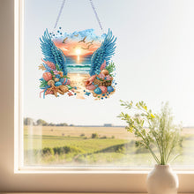 Load image into Gallery viewer, Acrylic Special Shape Love Beach Diamond Painting Hanging Pendant for Art Crafts