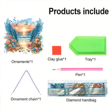 Load image into Gallery viewer, Acrylic Special Shape Love Beach Diamond Painting Hanging Pendant for Art Crafts