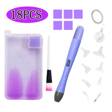 Load image into Gallery viewer, 18Pcs/Set 5D DIY Diamond Painting Pick Up Pen Set with Light for DIY Arts Crafts