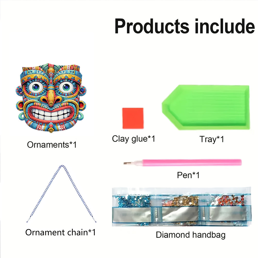Acrylic Special Shaped Exquisite Pattern 5D DIY Diamond Art Hanging Decorations