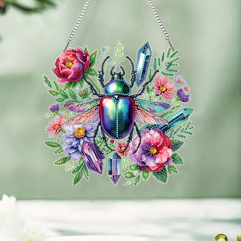 Acrylic Special Shaped Exquisite Pattern 5D DIY Diamond Art Hanging Decorations