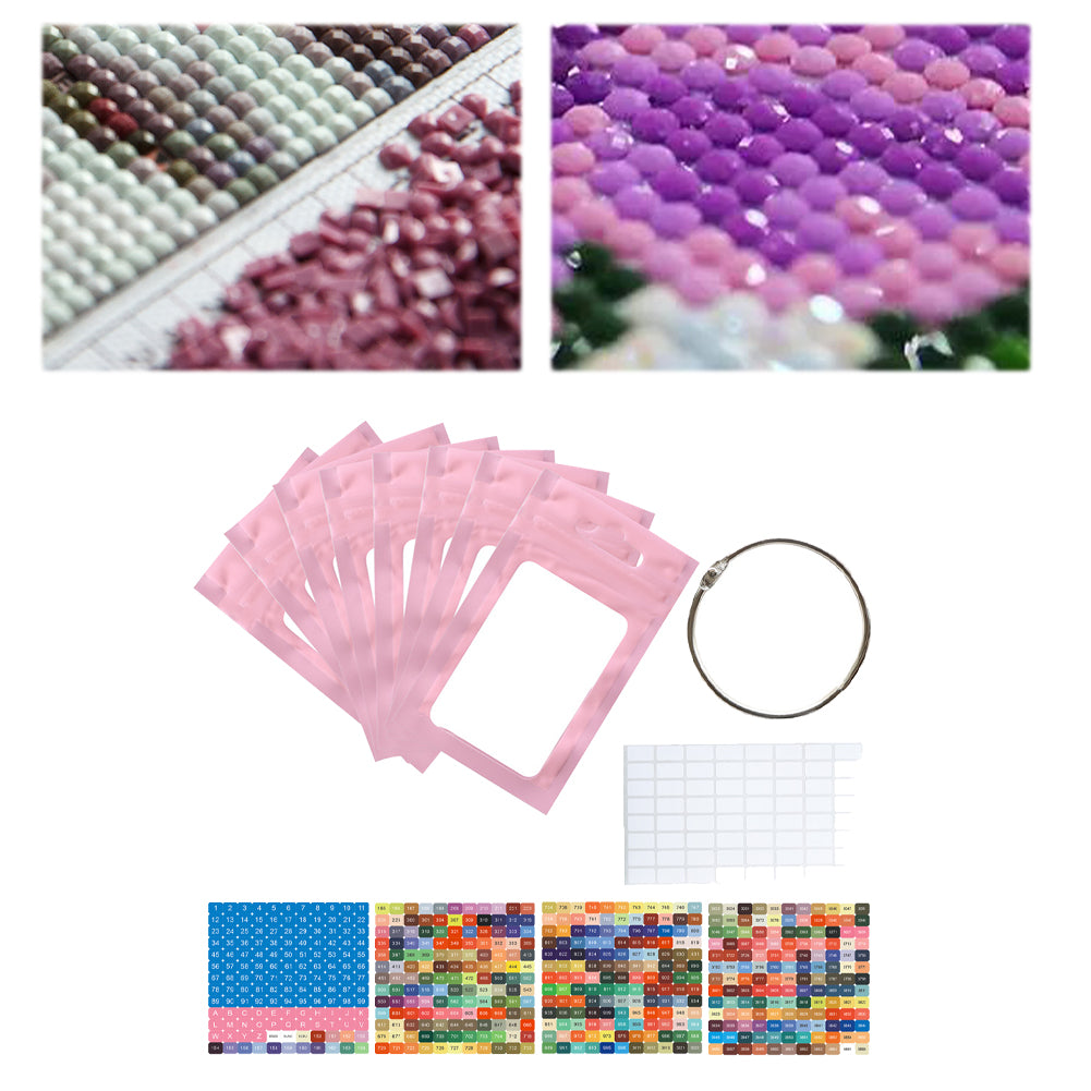 50pcs DIY Diamond Painting Tools Self Adhesive Bags for Craft Supplies Storage