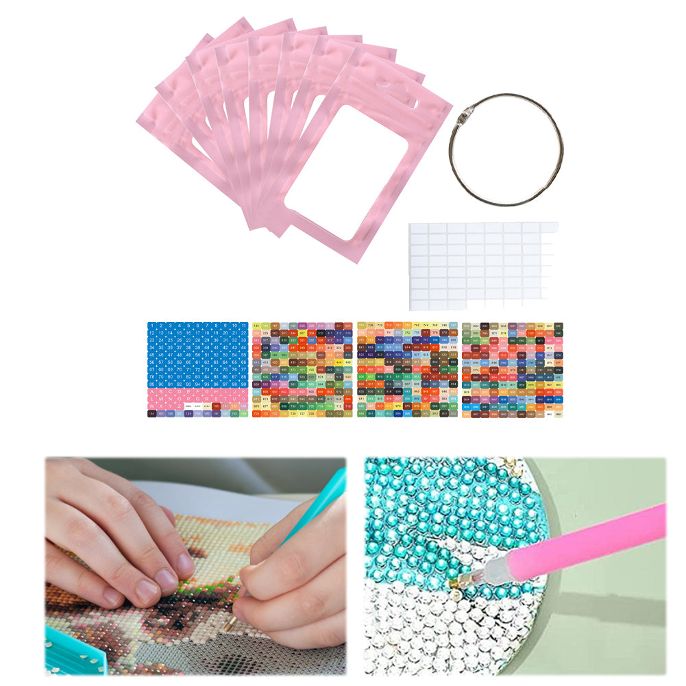 50pcs DIY Diamond Painting Tools Self Adhesive Bags for Craft Supplies Storage