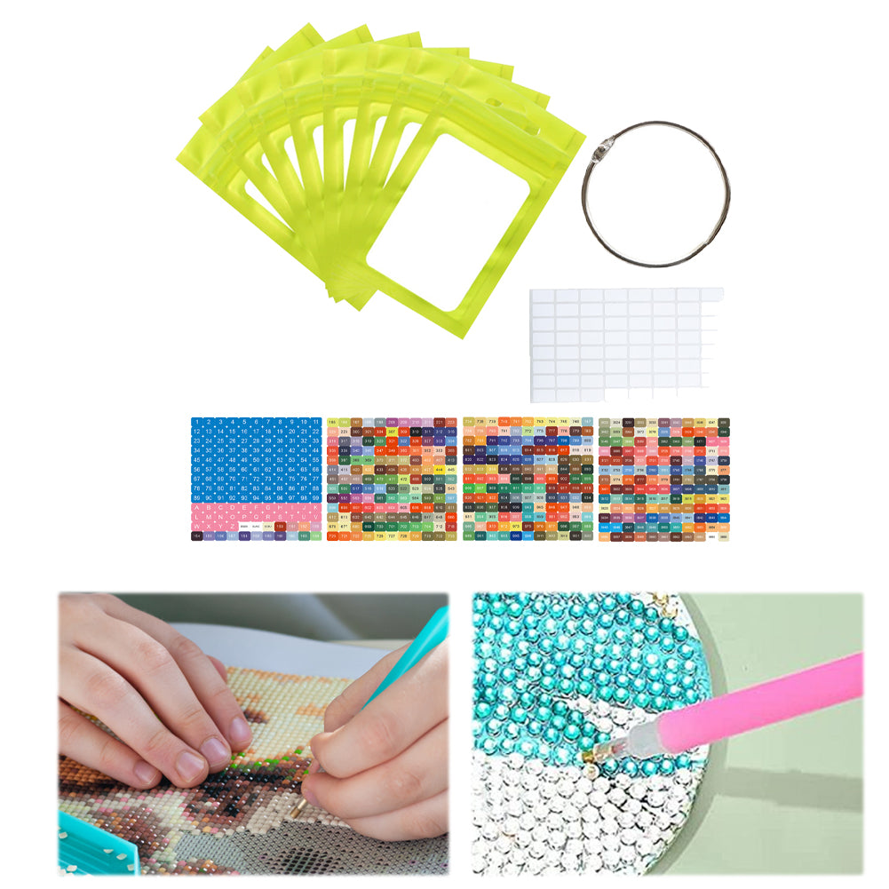 50pcs DIY Diamond Painting Tools Self Adhesive Bags for Craft Supplies Storage