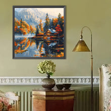 Load image into Gallery viewer, Diamond Painting - Full Round - Lake View House (40*40CM)