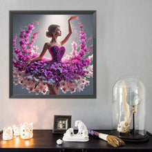 Load image into Gallery viewer, Diamond Painting - Full Round - Girl In Flower Skirt (40*40CM)