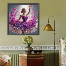 Load image into Gallery viewer, Diamond Painting - Full Round - Girl In Flower Skirt (40*40CM)