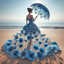 Load image into Gallery viewer, Diamond Painting - Full Round - Girl In Flower Skirt (40*40CM)