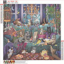 Load image into Gallery viewer, Diamond Painting - Full Round - Cat Party (50*40CM)
