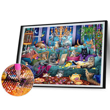 Load image into Gallery viewer, Diamond Painting - Full Round - Cat Party (50*40CM)