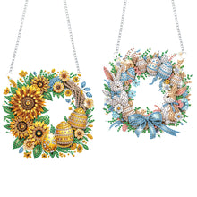 Load image into Gallery viewer, 2 Pcs Easter Diamond Art Hanging Pendant 5D DIY Diamond Painting Dots Pendant