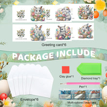 Load image into Gallery viewer, 6pcs Easter Diamond Painting Greeting Cards DIY Handmade Arts Crafts for Easter