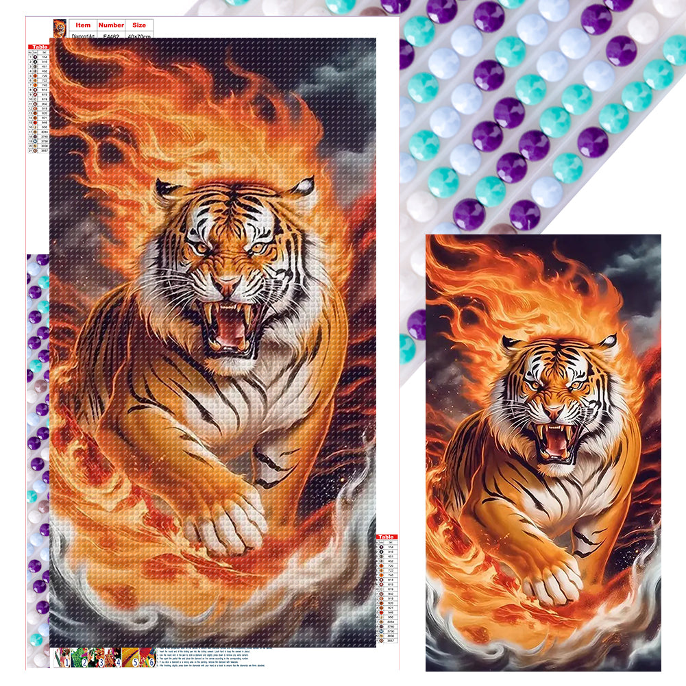 Diamond Painting - Full Round - Tiger (40*70CM)