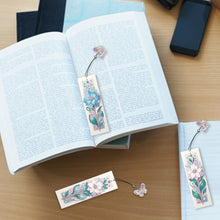 Load image into Gallery viewer, 3Pcs Flower Diamond Painting Bookmarks with Pendant 5D Diamond Art Bookmark Kits