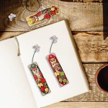 Load image into Gallery viewer, 3Pcs Flower Diamond Painting Bookmarks with Pendant 5D Diamond Art Bookmark Kits