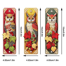Load image into Gallery viewer, 3Pcs Flower Diamond Painting Bookmarks with Pendant 5D Diamond Art Bookmark Kits