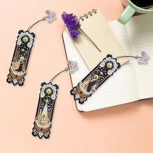 Load image into Gallery viewer, 3Pcs Flower Diamond Painting Bookmarks with Pendant 5D Diamond Art Bookmark Kits