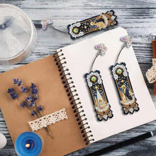 Load image into Gallery viewer, 3Pcs Flower Diamond Painting Bookmarks with Pendant 5D Diamond Art Bookmark Kits
