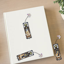 Load image into Gallery viewer, 3Pcs Flower Diamond Painting Bookmarks with Pendant 5D Diamond Art Bookmark Kits