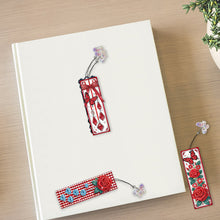 Load image into Gallery viewer, 3Pcs Flower Diamond Painting Bookmarks with Pendant 5D Diamond Art Bookmark Kits
