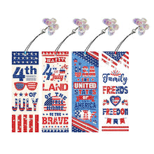 Load image into Gallery viewer, 4Pcs Special Shaped Independence Day Diamond Painting Bookmark for Reading Lover