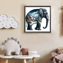 Load image into Gallery viewer, Diamond Painting - Full Round - Elephant And Snow Scene (30*30CM)