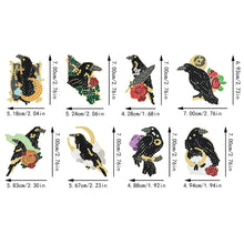 Load image into Gallery viewer, 8Pcs Double Sided Special Shaped Cartoon Crow Diamond Art Keyring for Home Decor
