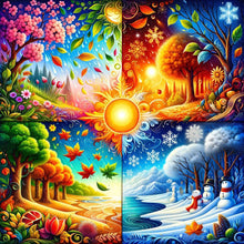 Load image into Gallery viewer, Diamond Painting - Full Round - Seasonal Trees (40*40CM)