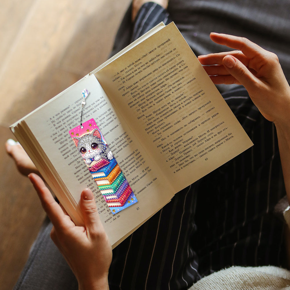 4 Pcs Animal Diamond Painting Bookmarks Diamond Art Bookmarks for Book Lovers