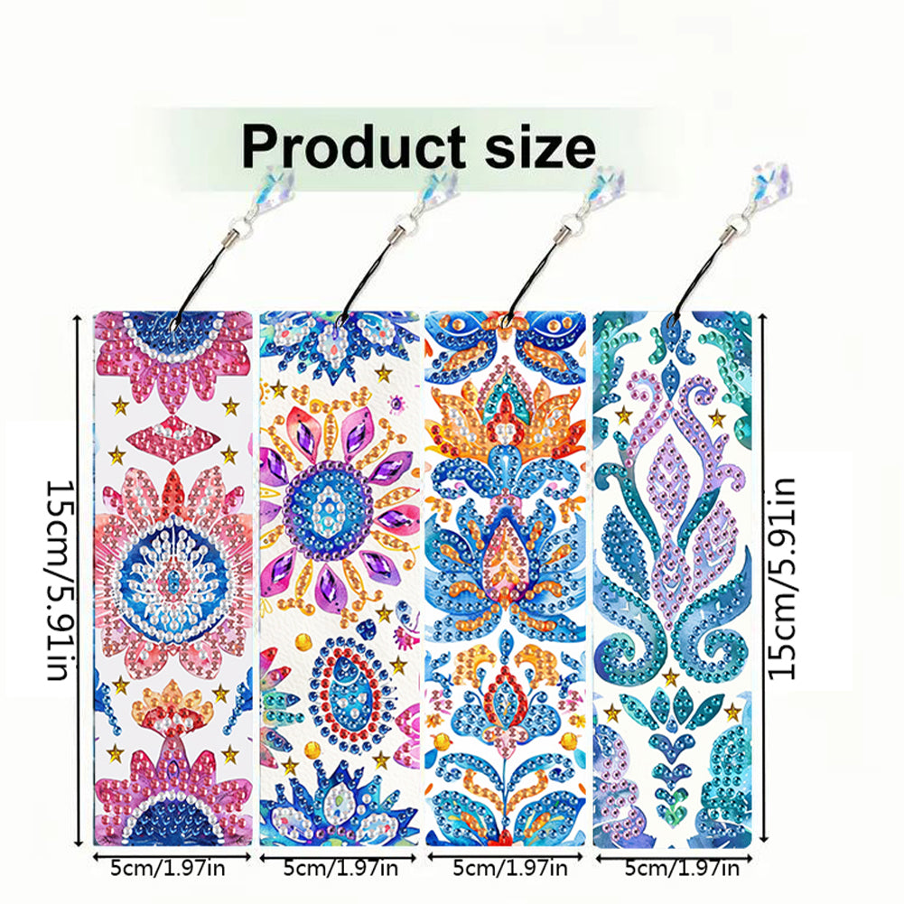 4 Pcs Animal Diamond Painting Bookmarks Diamond Art Bookmarks for Book Lovers