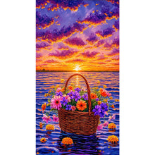 Load image into Gallery viewer, Diamond Painting - Full Round - Sunset Flower Basket (40*70CM)