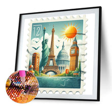 Load image into Gallery viewer, Diamond Painting - Full Round - Famous Buildings With Stamps (30*30CM)