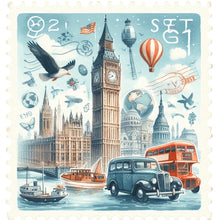 Load image into Gallery viewer, Diamond Painting - Full Round - Famous Buildings With Stamps (30*30CM)