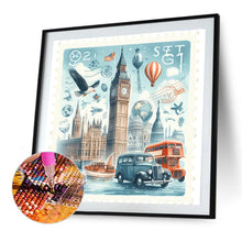 Load image into Gallery viewer, Diamond Painting - Full Round - Famous Buildings With Stamps (30*30CM)