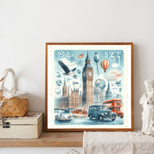 Load image into Gallery viewer, Diamond Painting - Full Round - Famous Buildings With Stamps (30*30CM)