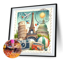 Load image into Gallery viewer, Diamond Painting - Full Round - Famous Buildings With Stamps (30*30CM)