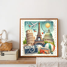 Load image into Gallery viewer, Diamond Painting - Full Round - Famous Buildings With Stamps (30*30CM)