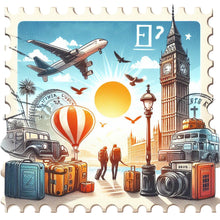 Load image into Gallery viewer, Diamond Painting - Full Round - Famous Buildings With Stamps (30*30CM)