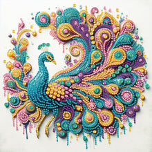 Load image into Gallery viewer, Diamond Painting - Partial Special Shaped - Peacock (30*30CM)
