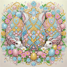 Load image into Gallery viewer, Diamond Painting - Partial Special Shaped - Egg And Rabbit (30*30CM)