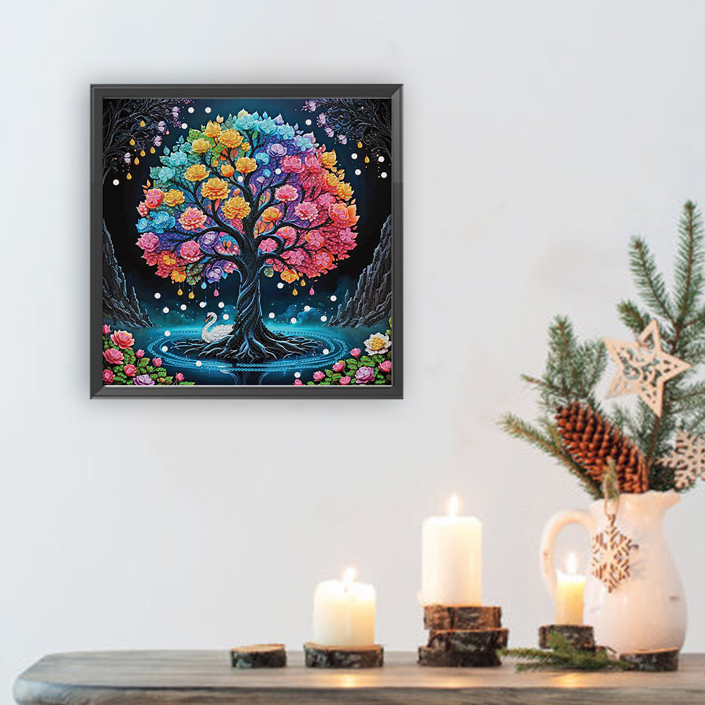 Diamond Painting - Partial Special Shaped - Tree (30*30CM)
