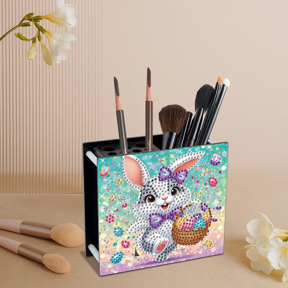 Acrylic Special Shaped Easter 5D DIY Diamond Painting Pen Holder for Home Decor