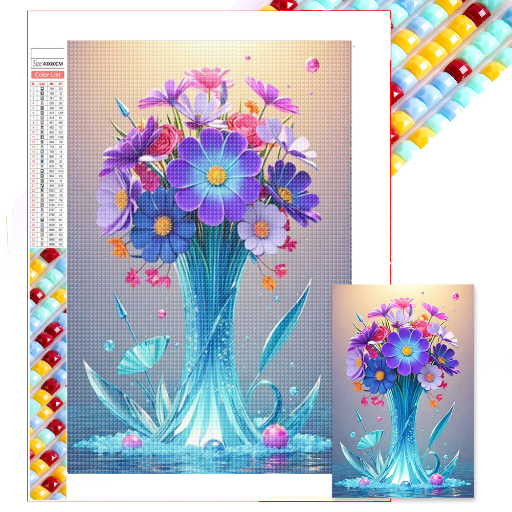 Diamond Painting - Full Square - Crystal Flowers (40*60CM)