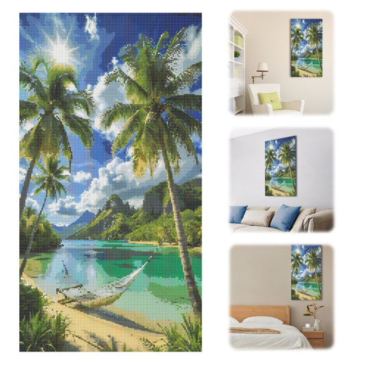 Diamond Painting - Full Round - Beach Ocean Scenery (40*70CM)