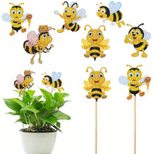 Load image into Gallery viewer, 6Pcs Bee Stakes Diamond Painting Kits Animal Diamond Art Kits for Garden Decor