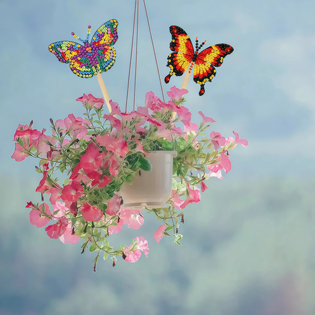 6Pcs Bee Stakes Diamond Painting Kits Animal Diamond Art Kits for Garden Decor