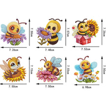 Load image into Gallery viewer, 6Pcs Bee Stakes Diamond Painting Kits Animal Diamond Art Kits for Garden Decor