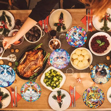 Load image into Gallery viewer, 8Pcs Wooden Cats 5D Diamond Painting Kits Shining Drink Coasters for Party Decor